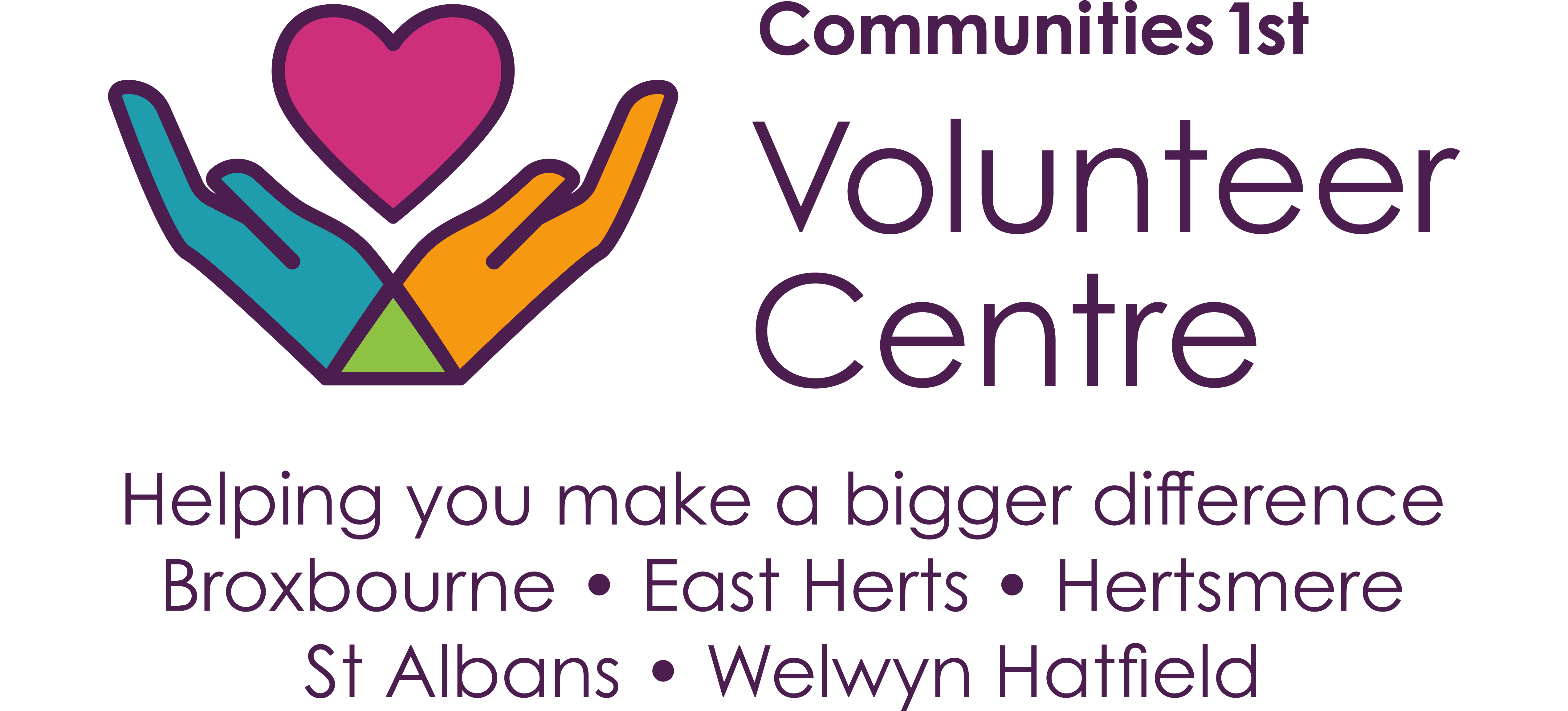 Logo: Helping you mkae a bigger difference - Broxbourne - East Herts - Hertsmere  - St Albans - Welwyn Hatfield