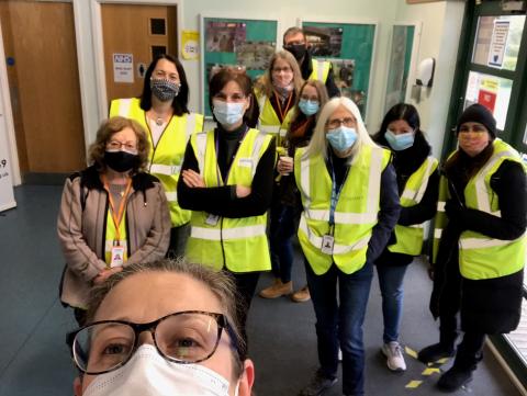 Vaccination volunteers at allum lane