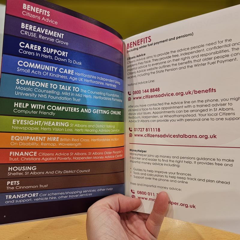 An open copy of the guide