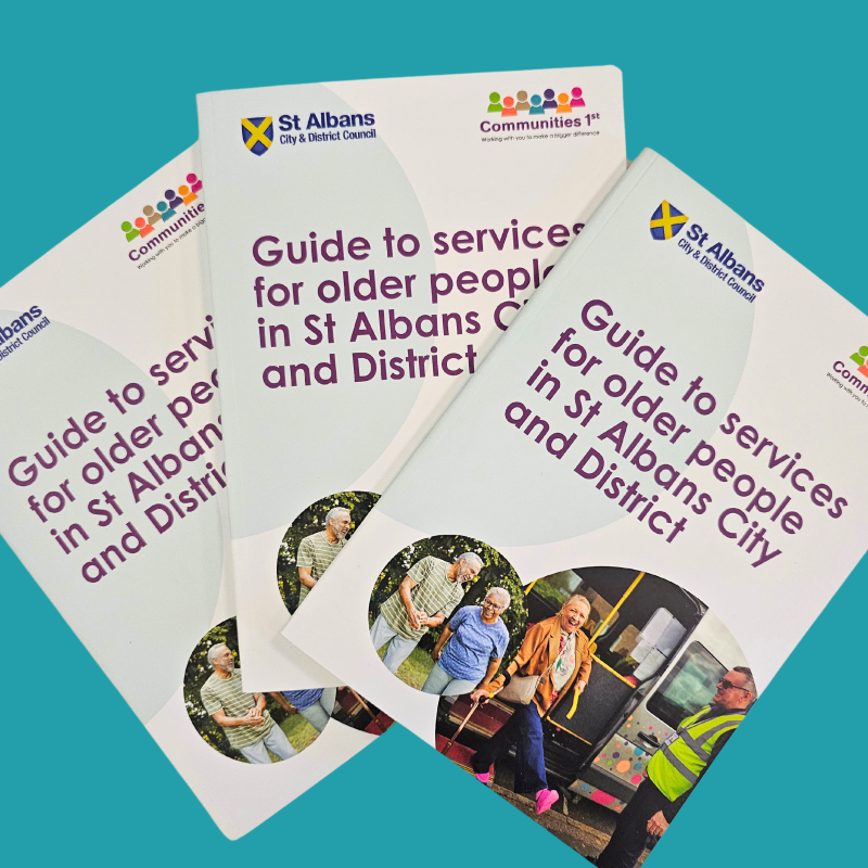 Older People's Guide on a blue background