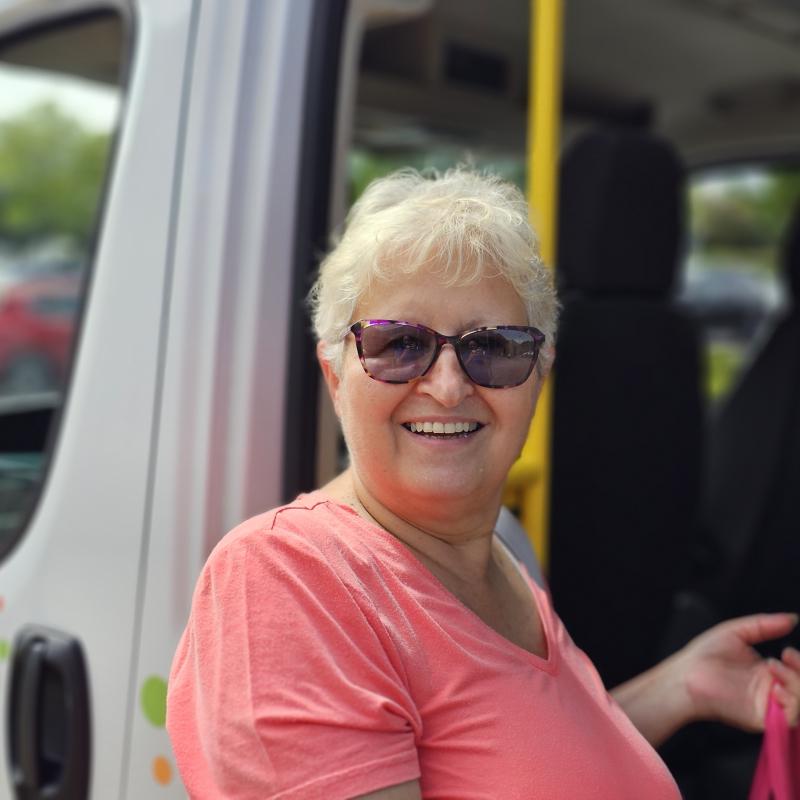 A woman participating in our Day Trippers service.
