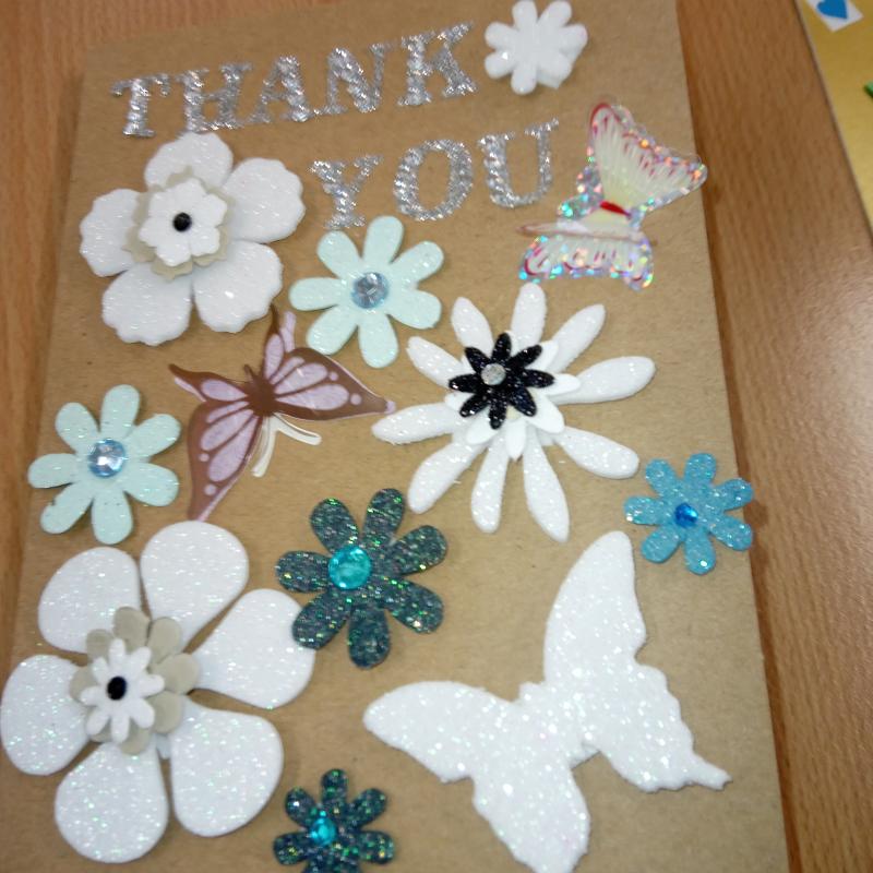 A DIY book with Thank You on the front of it.
