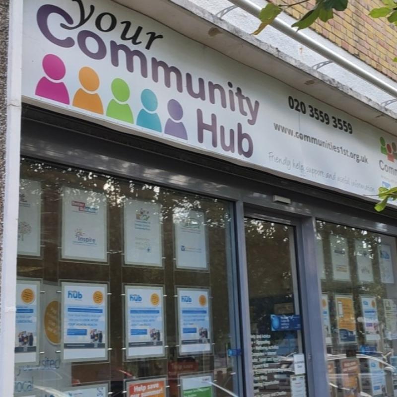 A photo of the front of Your Community Hub.