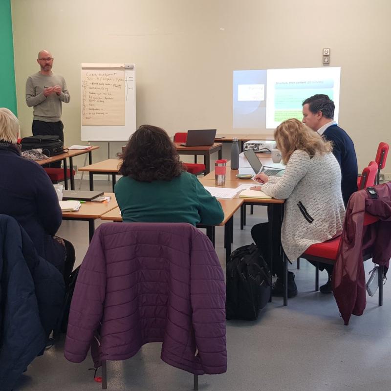A report writing training session in March 2023.
