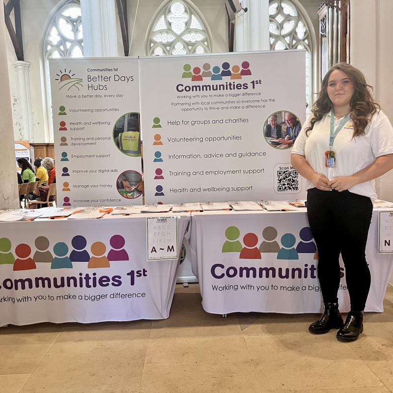 One of our staff members, Emily, at AGM Conference 2024.